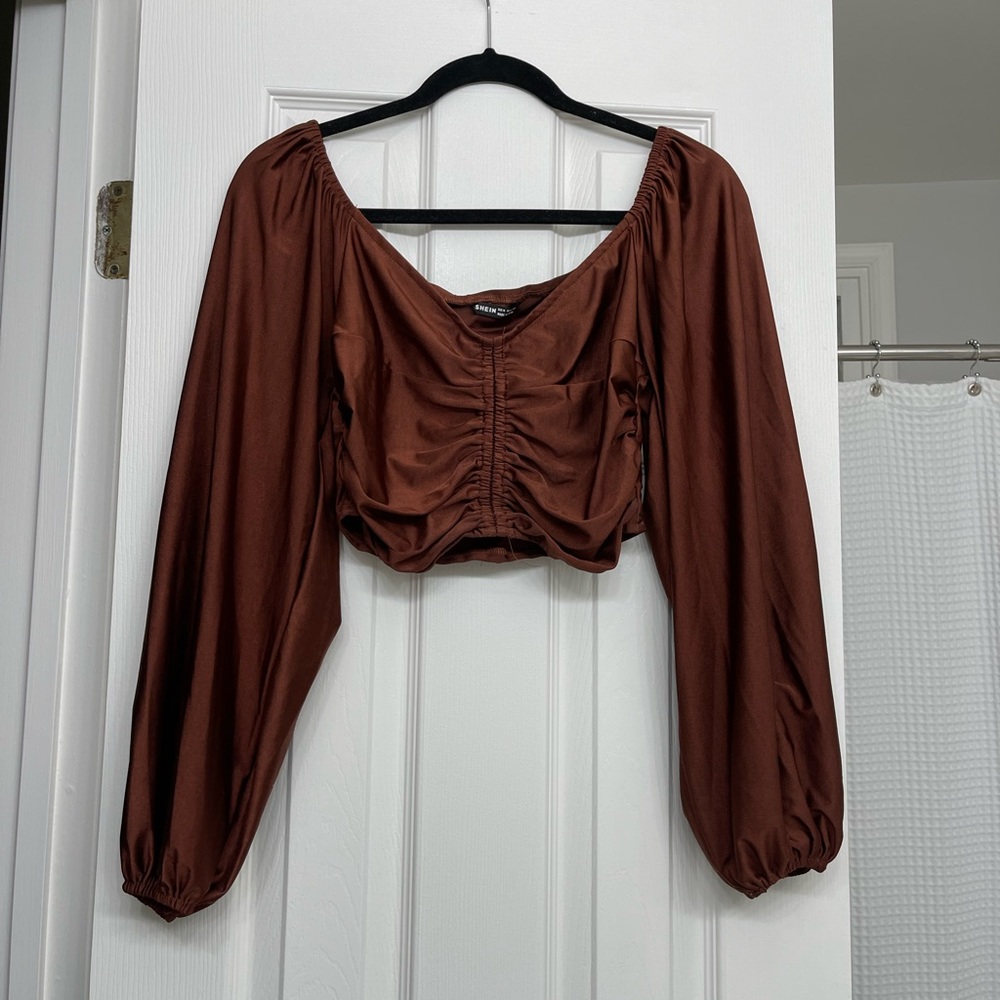 Brown Long Sleeve Top
